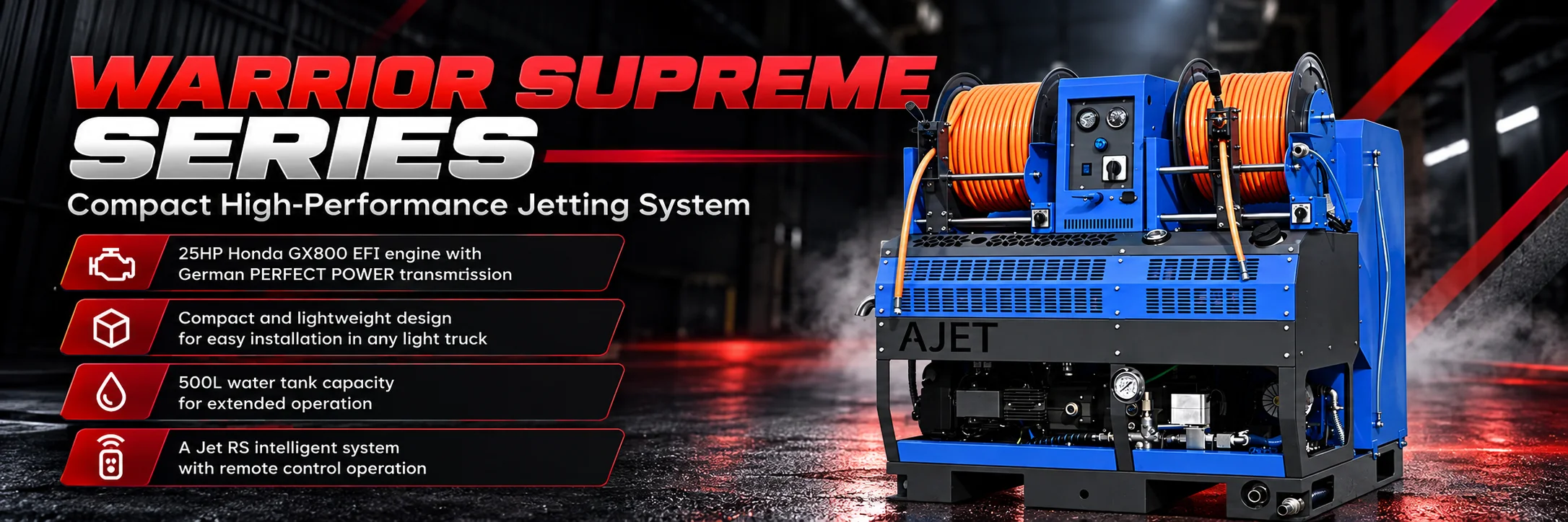 Warrior Supreme WSS3030 sewer jetting machine Singapore